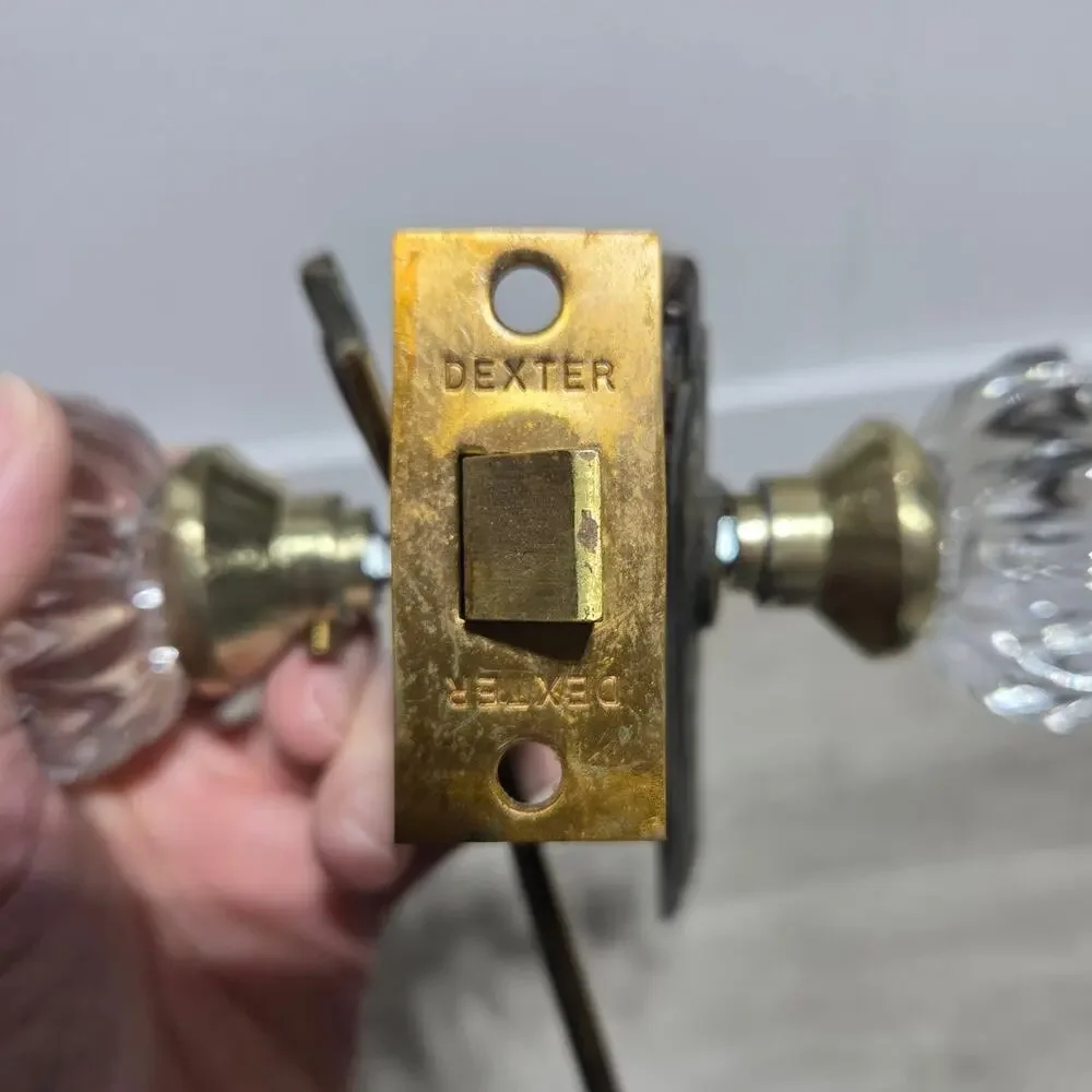 National Brass Company Glass Knob Plates Latch Sets 2